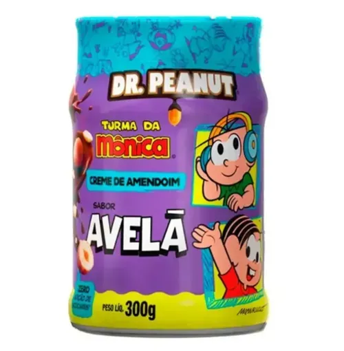 Creme de Amendoim Dr. Peanut Turma da Mnica Sabor Avel 300g